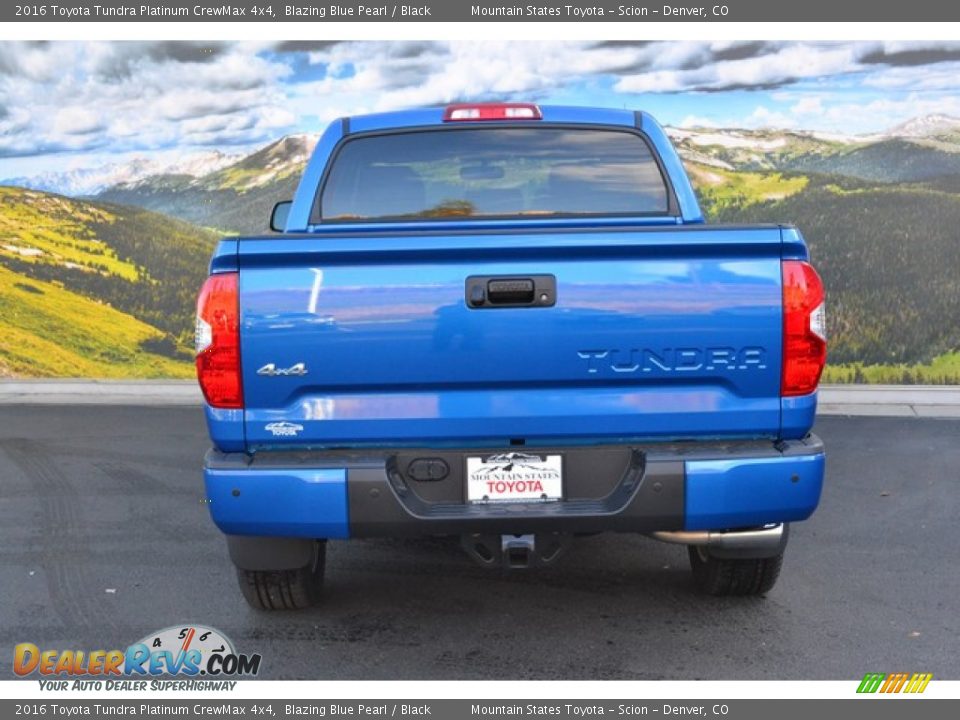 2016 Toyota Tundra Platinum CrewMax 4x4 Blazing Blue Pearl / Black Photo #4