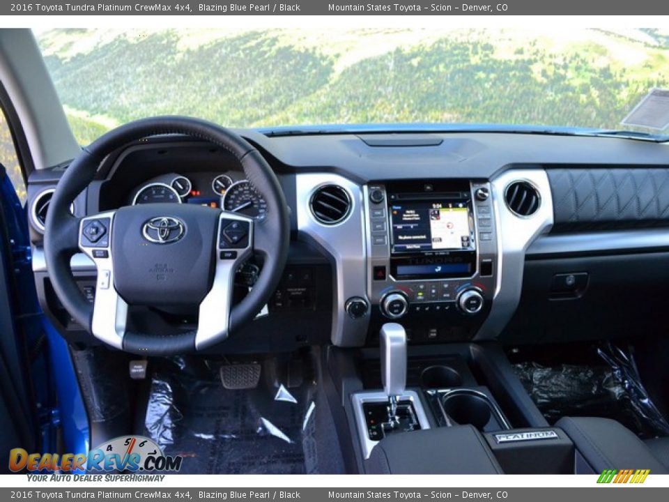 2016 Toyota Tundra Platinum CrewMax 4x4 Blazing Blue Pearl / Black Photo #6