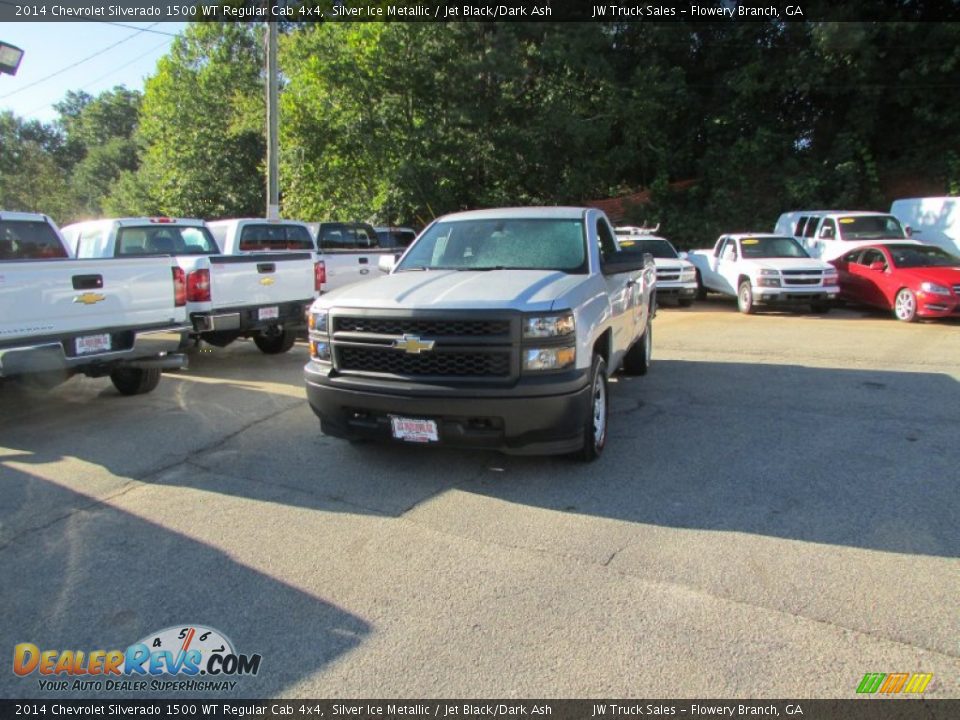 2014 Chevrolet Silverado 1500 WT Regular Cab 4x4 Silver Ice Metallic / Jet Black/Dark Ash Photo #1