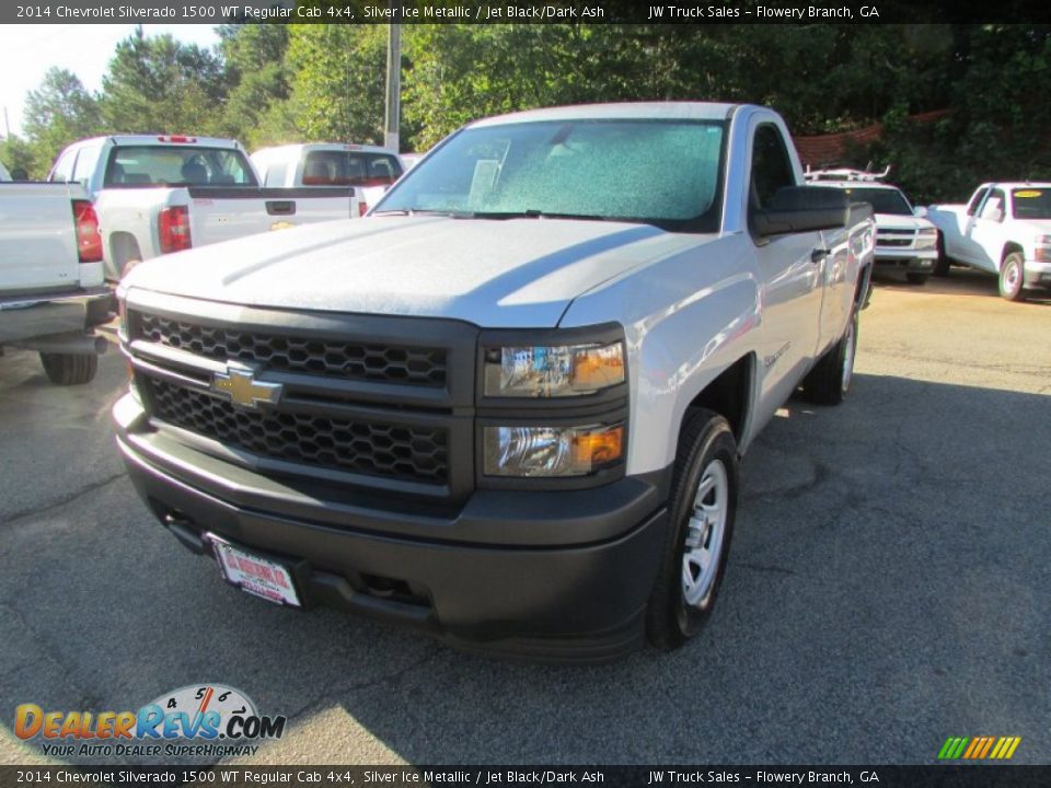 2014 Chevrolet Silverado 1500 WT Regular Cab 4x4 Silver Ice Metallic / Jet Black/Dark Ash Photo #2