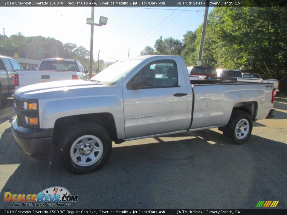 2014 Chevrolet Silverado 1500 WT Regular Cab 4x4 Silver Ice Metallic / Jet Black/Dark Ash Photo #3