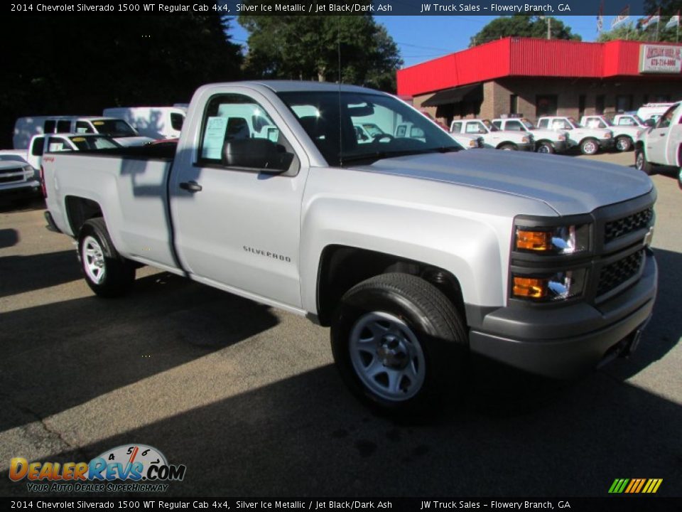 2014 Chevrolet Silverado 1500 WT Regular Cab 4x4 Silver Ice Metallic / Jet Black/Dark Ash Photo #7