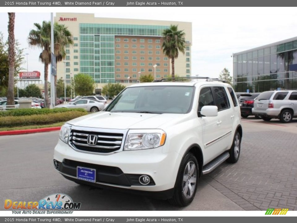 2015 Honda Pilot Touring 4WD White Diamond Pearl / Gray Photo #2
