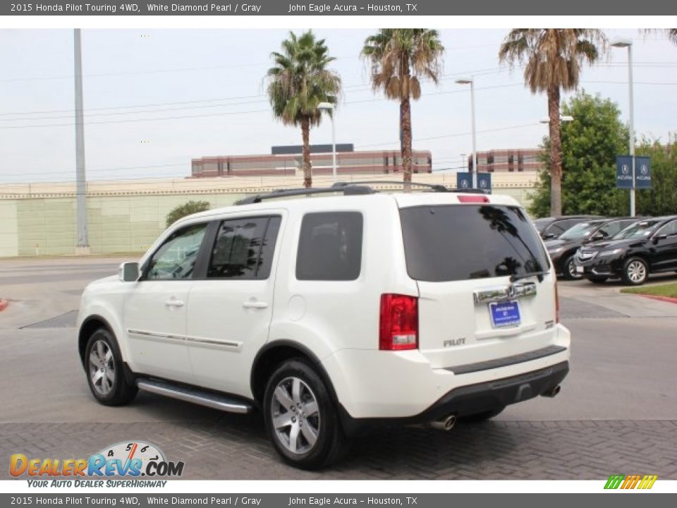 2015 Honda Pilot Touring 4WD White Diamond Pearl / Gray Photo #5