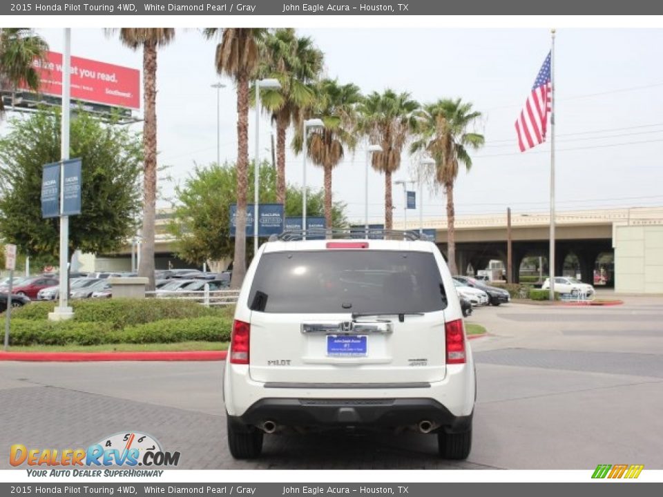 2015 Honda Pilot Touring 4WD White Diamond Pearl / Gray Photo #6