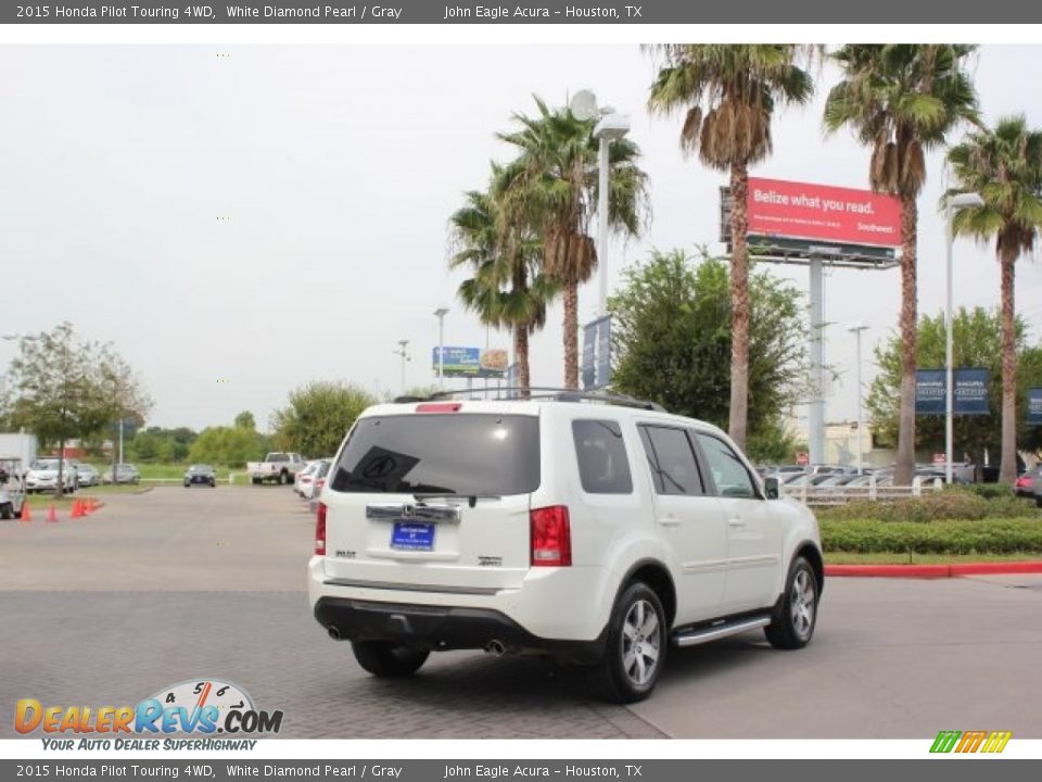 2015 Honda Pilot Touring 4WD White Diamond Pearl / Gray Photo #7