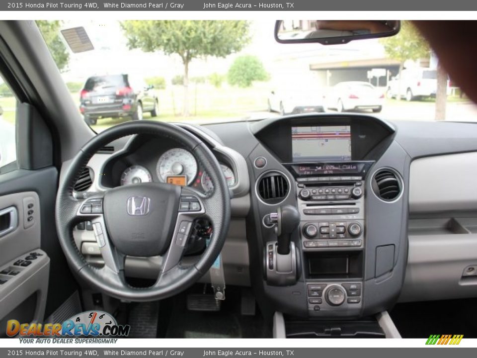 2015 Honda Pilot Touring 4WD White Diamond Pearl / Gray Photo #9