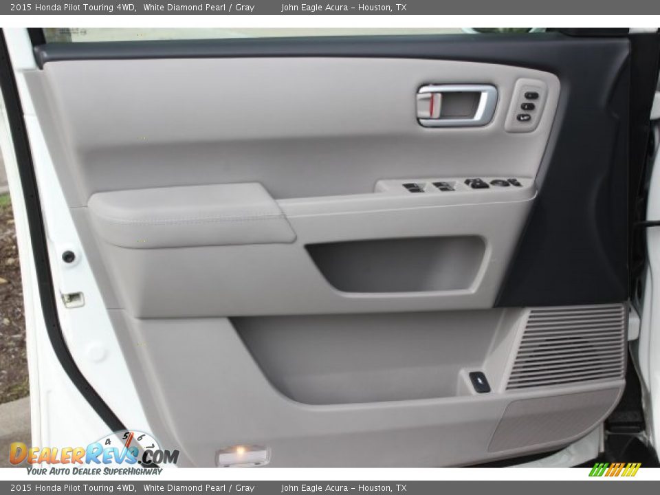 2015 Honda Pilot Touring 4WD White Diamond Pearl / Gray Photo #14