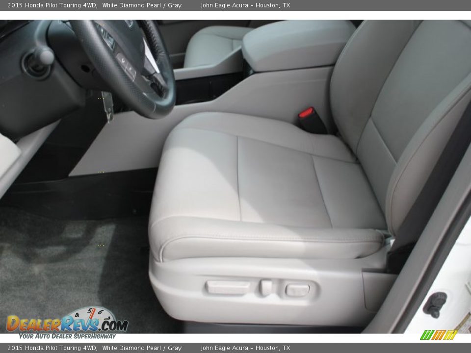 2015 Honda Pilot Touring 4WD White Diamond Pearl / Gray Photo #15