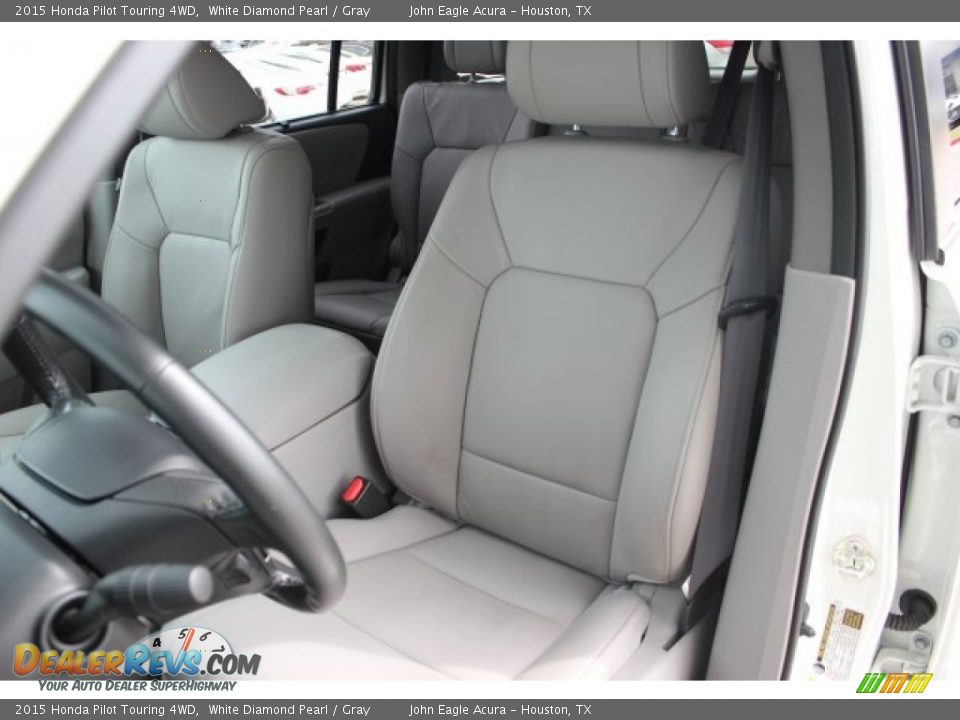 2015 Honda Pilot Touring 4WD White Diamond Pearl / Gray Photo #16