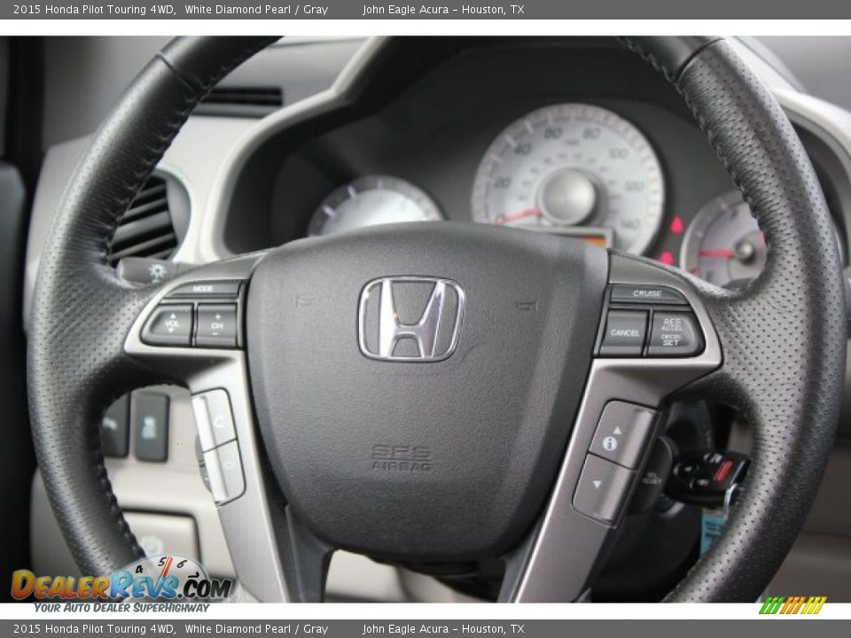 2015 Honda Pilot Touring 4WD White Diamond Pearl / Gray Photo #36