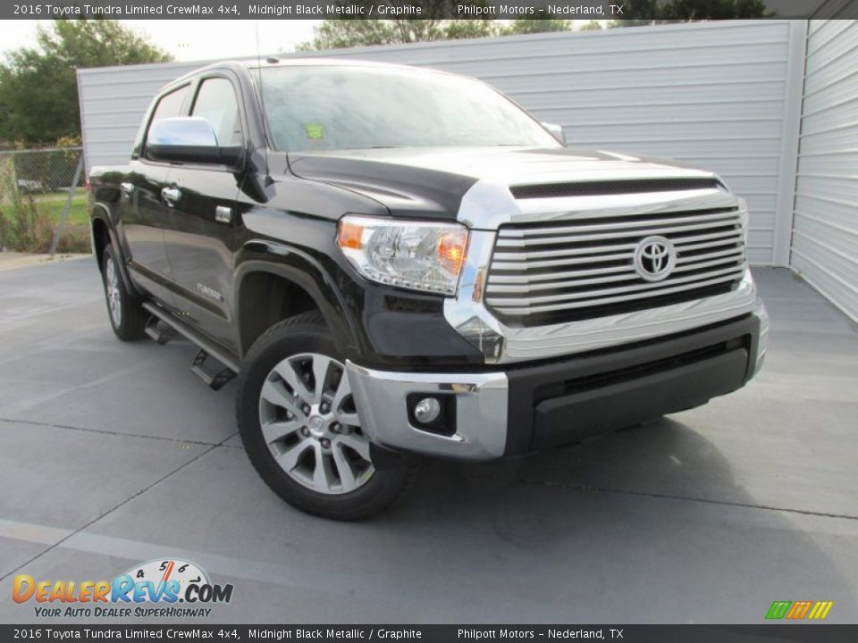 2016 Toyota Tundra Limited CrewMax 4x4 Midnight Black Metallic / Graphite Photo #2