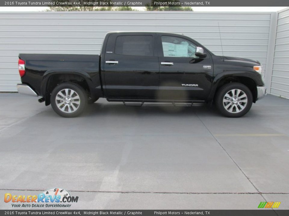 Midnight Black Metallic 2016 Toyota Tundra Limited CrewMax 4x4 Photo #3