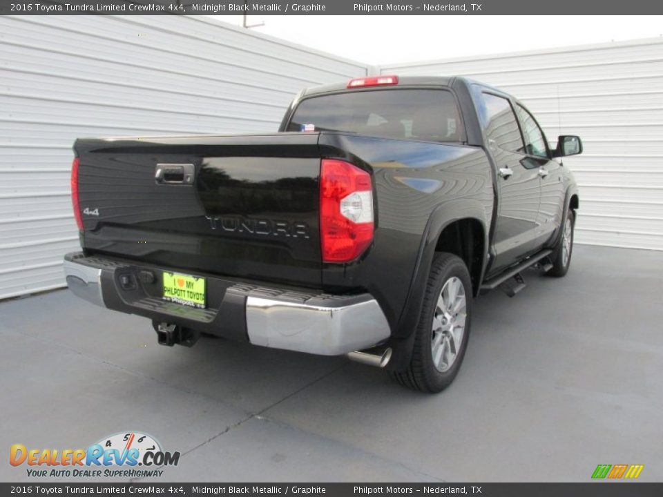 2016 Toyota Tundra Limited CrewMax 4x4 Midnight Black Metallic / Graphite Photo #4