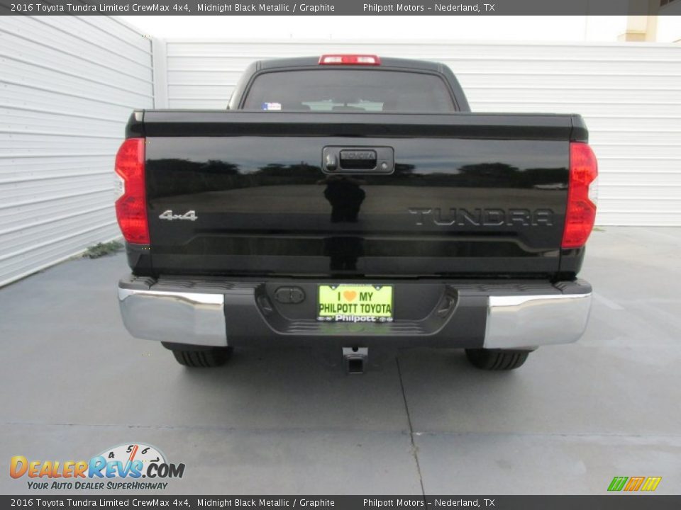 2016 Toyota Tundra Limited CrewMax 4x4 Midnight Black Metallic / Graphite Photo #5