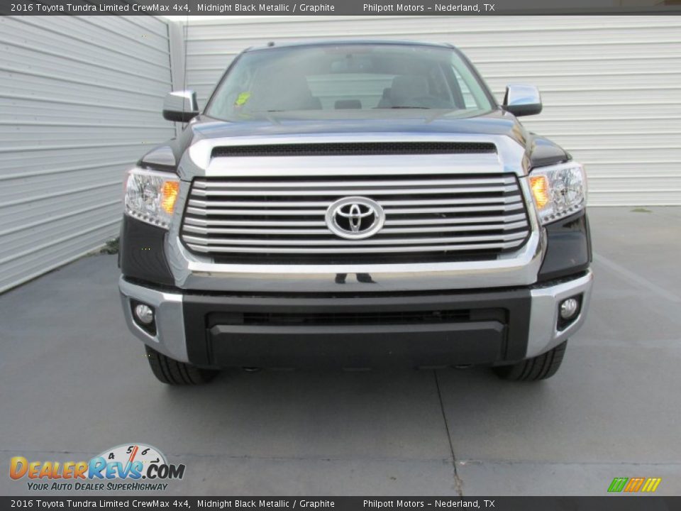 2016 Toyota Tundra Limited CrewMax 4x4 Midnight Black Metallic / Graphite Photo #8