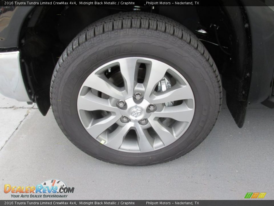 2016 Toyota Tundra Limited CrewMax 4x4 Midnight Black Metallic / Graphite Photo #11