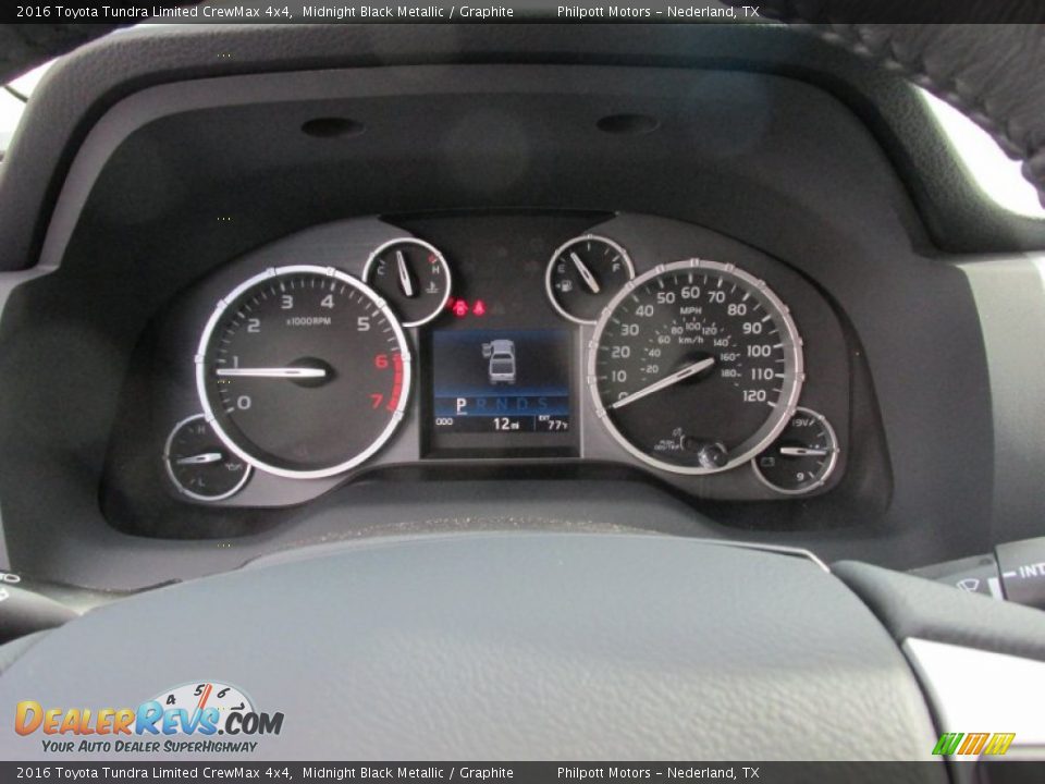 2016 Toyota Tundra Limited CrewMax 4x4 Midnight Black Metallic / Graphite Photo #34