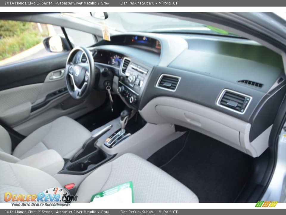2014 Honda Civic LX Sedan Alabaster Silver Metallic / Gray Photo #4