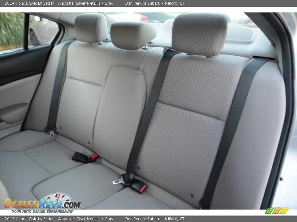 2014 Honda Civic LX Sedan Alabaster Silver Metallic / Gray Photo #12