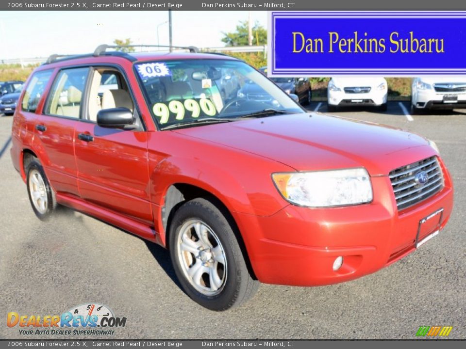 2006 Subaru Forester 2.5 X Garnet Red Pearl / Desert Beige Photo #1