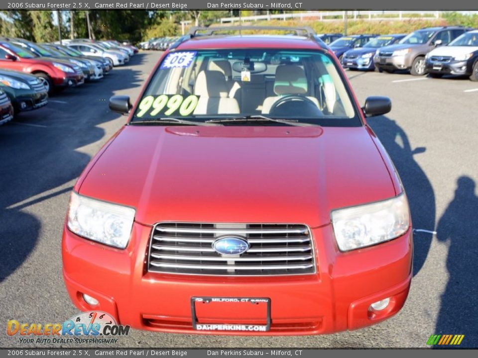2006 Subaru Forester 2.5 X Garnet Red Pearl / Desert Beige Photo #2