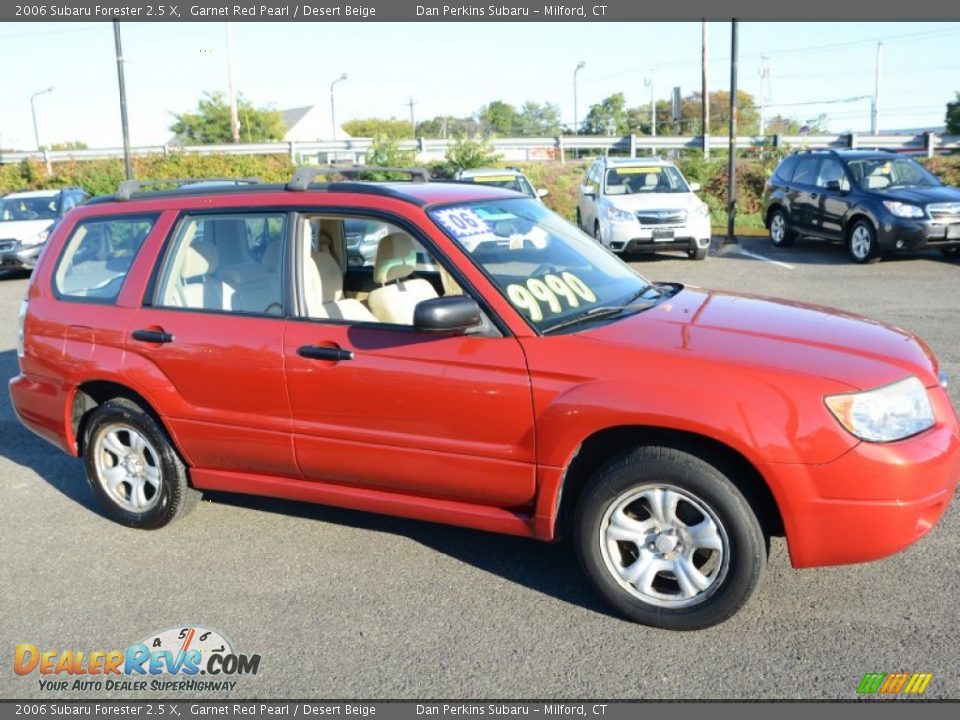 2006 Subaru Forester 2.5 X Garnet Red Pearl / Desert Beige Photo #4