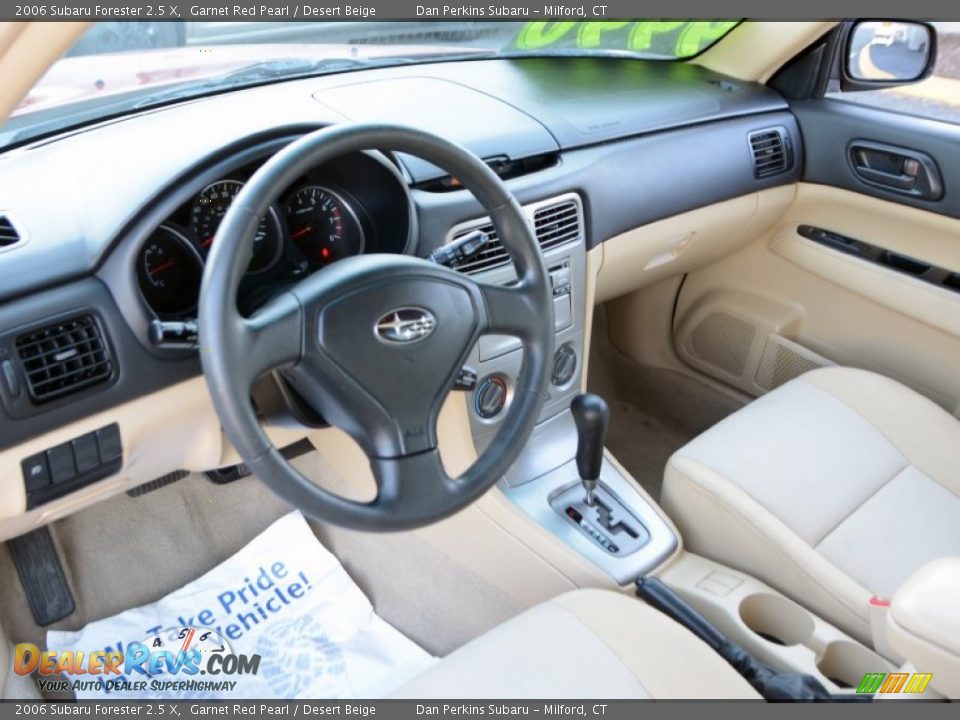 2006 Subaru Forester 2.5 X Garnet Red Pearl / Desert Beige Photo #5