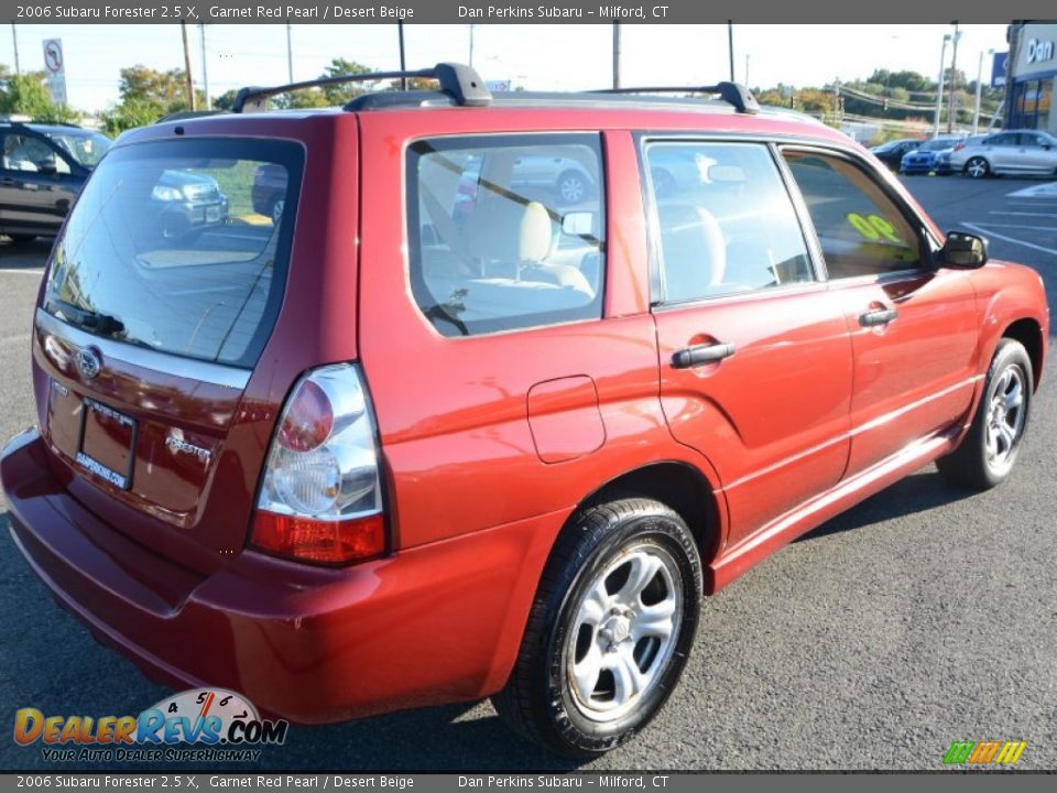 2006 Subaru Forester 2.5 X Garnet Red Pearl / Desert Beige Photo #6