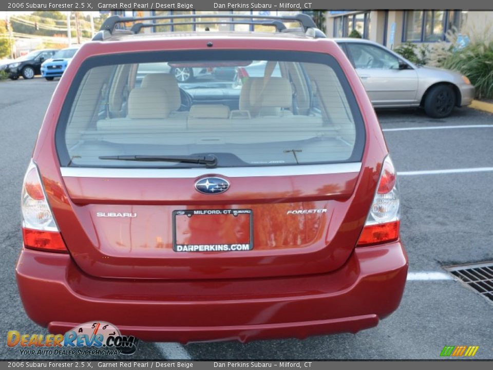 2006 Subaru Forester 2.5 X Garnet Red Pearl / Desert Beige Photo #7