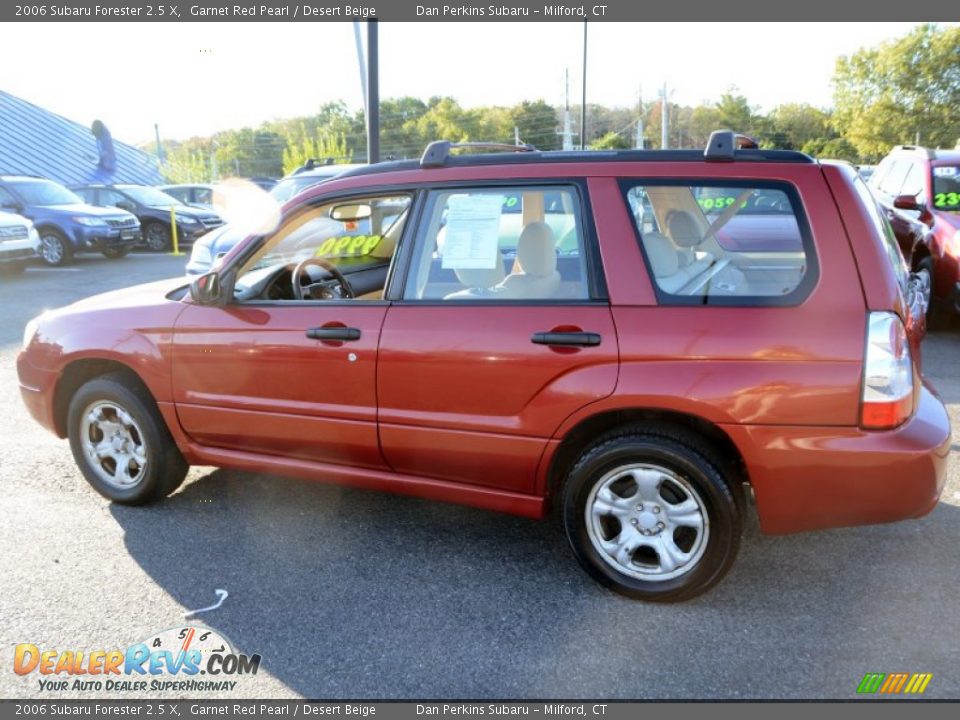2006 Subaru Forester 2.5 X Garnet Red Pearl / Desert Beige Photo #10