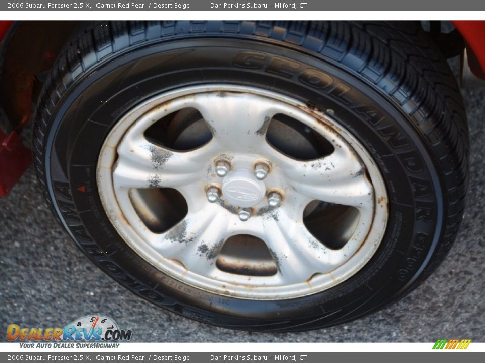 2006 Subaru Forester 2.5 X Garnet Red Pearl / Desert Beige Photo #23
