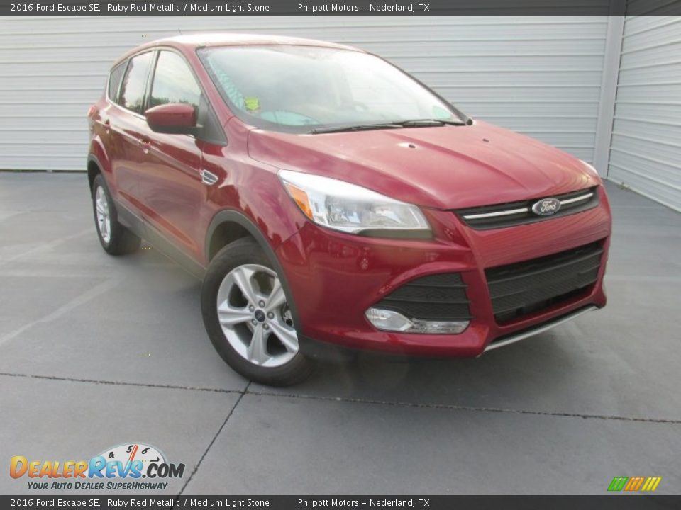 2016 Ford Escape SE Ruby Red Metallic / Medium Light Stone Photo #2