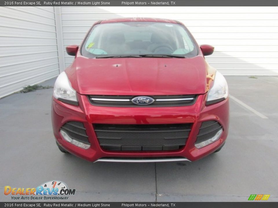 2016 Ford Escape SE Ruby Red Metallic / Medium Light Stone Photo #8