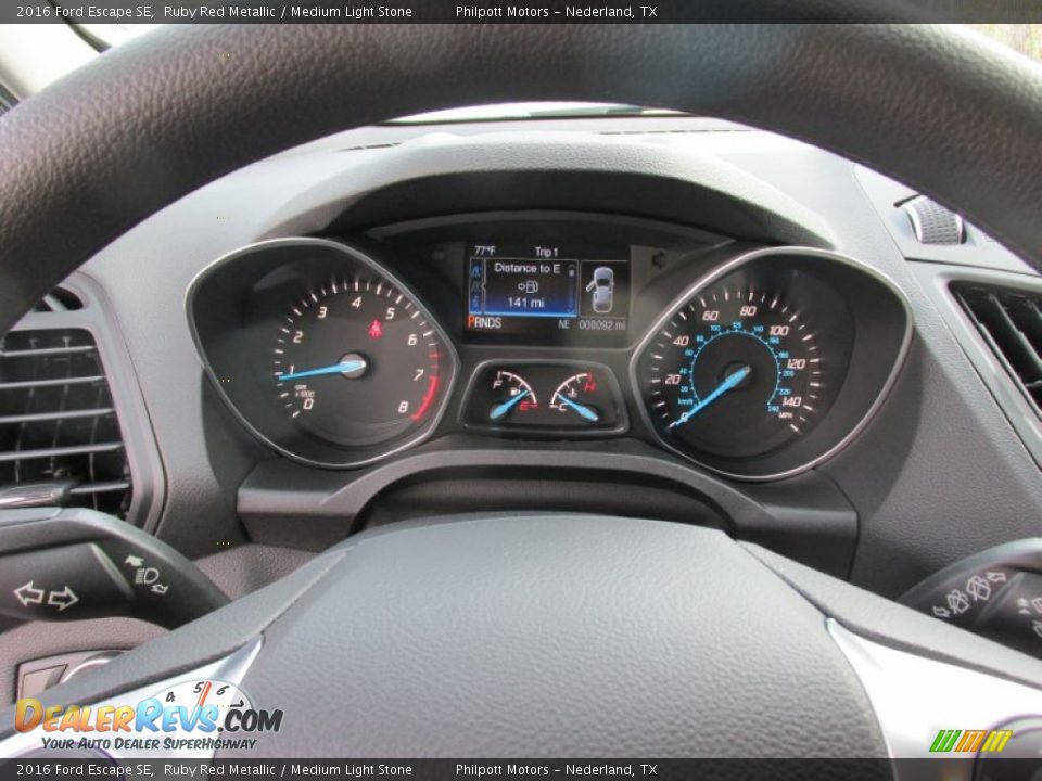 2016 Ford Escape SE Ruby Red Metallic / Medium Light Stone Photo #29