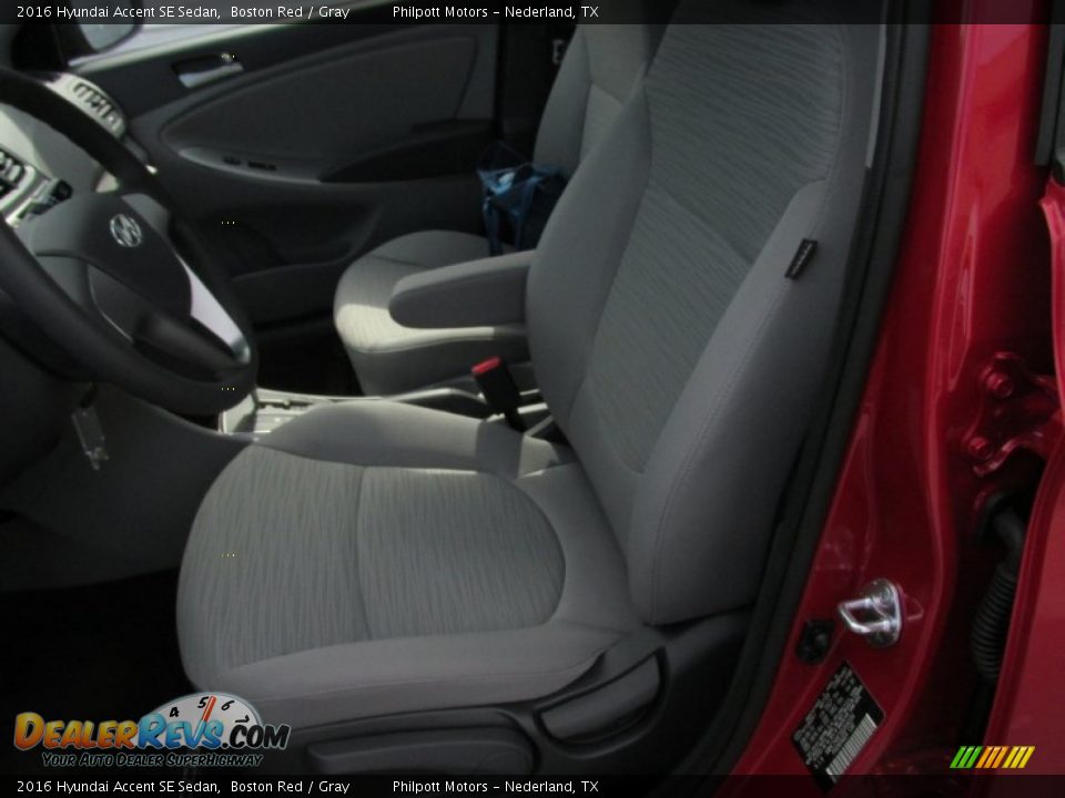 2016 Hyundai Accent SE Sedan Boston Red / Gray Photo #21