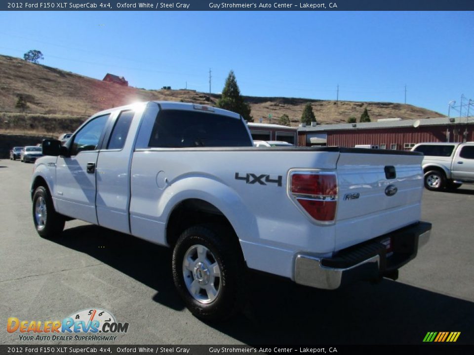 2012 Ford F150 XLT SuperCab 4x4 Oxford White / Steel Gray Photo #5
