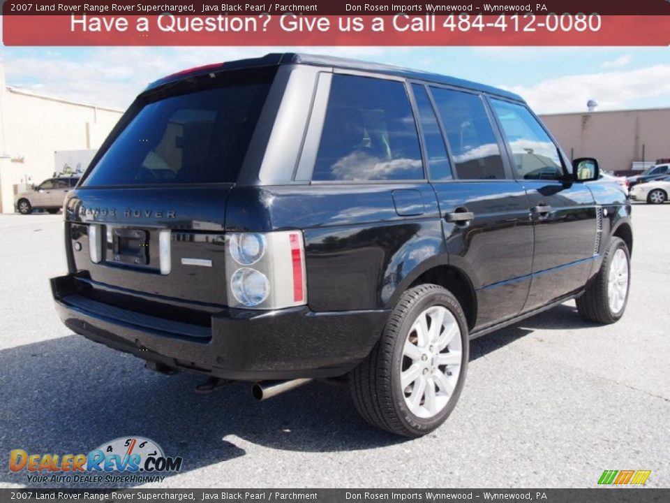 2007 Land Rover Range Rover Supercharged Java Black Pearl / Parchment Photo #3