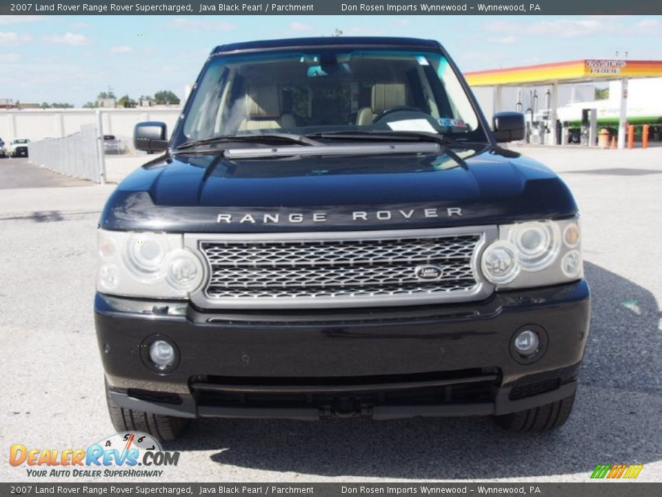 2007 Land Rover Range Rover Supercharged Java Black Pearl / Parchment Photo #9