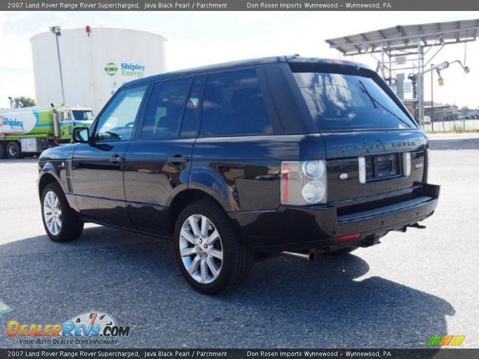 2007 Land Rover Range Rover Supercharged Java Black Pearl / Parchment Photo #10