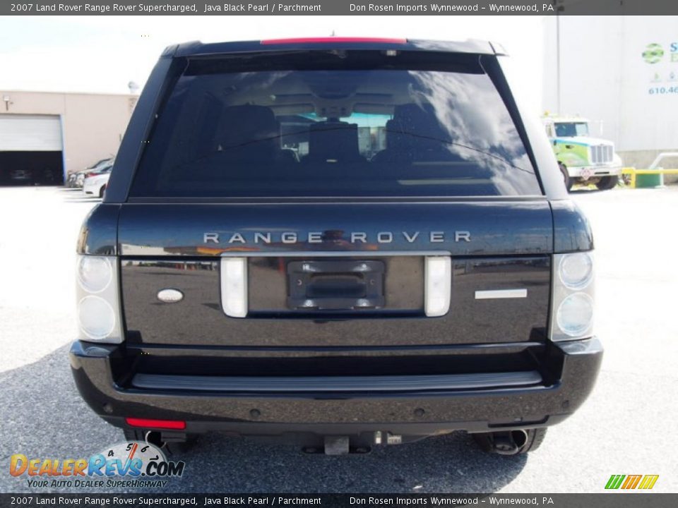 2007 Land Rover Range Rover Supercharged Java Black Pearl / Parchment Photo #11