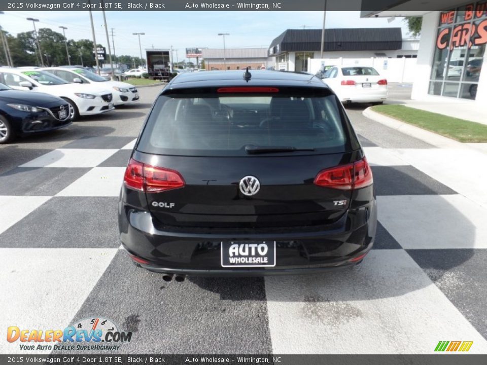 2015 Volkswagen Golf 4 Door 1.8T SE Black / Black Photo #4
