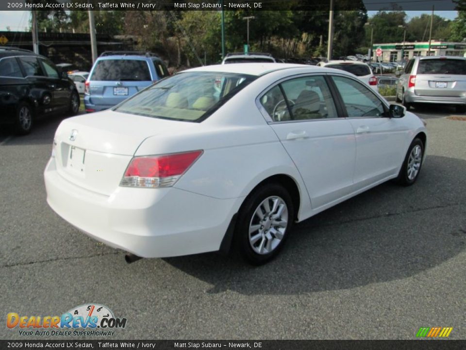 2009 Honda Accord LX Sedan Taffeta White / Ivory Photo #6