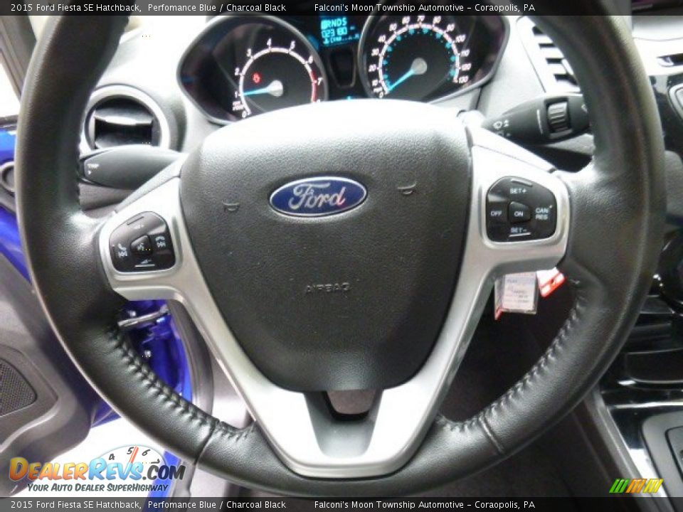 2015 Ford Fiesta SE Hatchback Perfomance Blue / Charcoal Black Photo #22