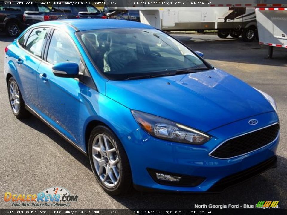 2015 Ford Focus SE Sedan Blue Candy Metallic / Charcoal Black Photo #7