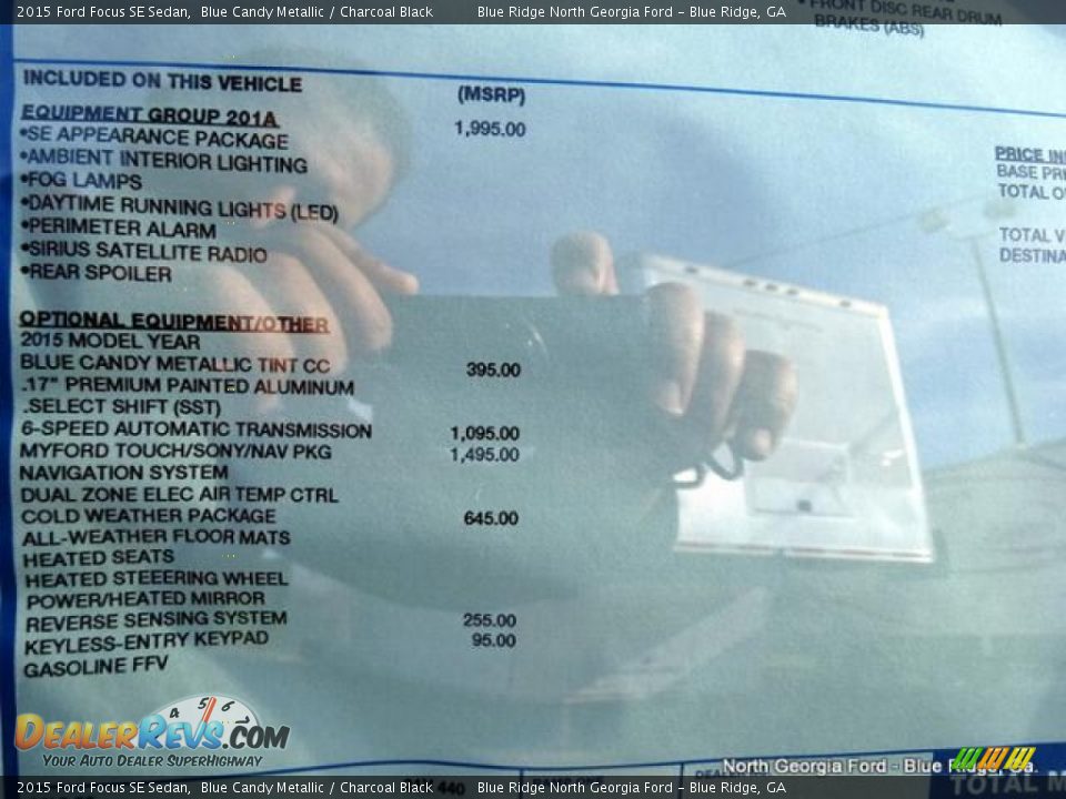 2015 Ford Focus SE Sedan Blue Candy Metallic / Charcoal Black Photo #27