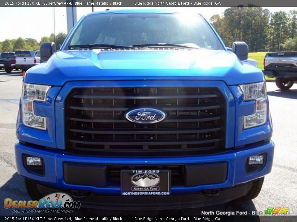 2015 Ford F150 XLT SuperCrew 4x4 Blue Flame Metallic / Black Photo #8