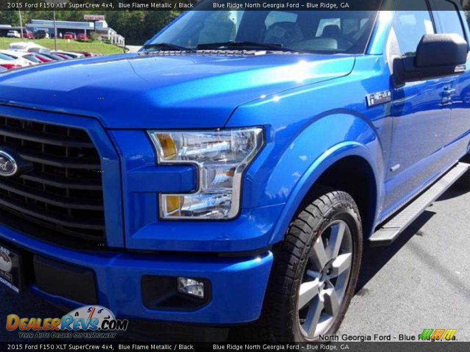 2015 Ford F150 XLT SuperCrew 4x4 Blue Flame Metallic / Black Photo #33