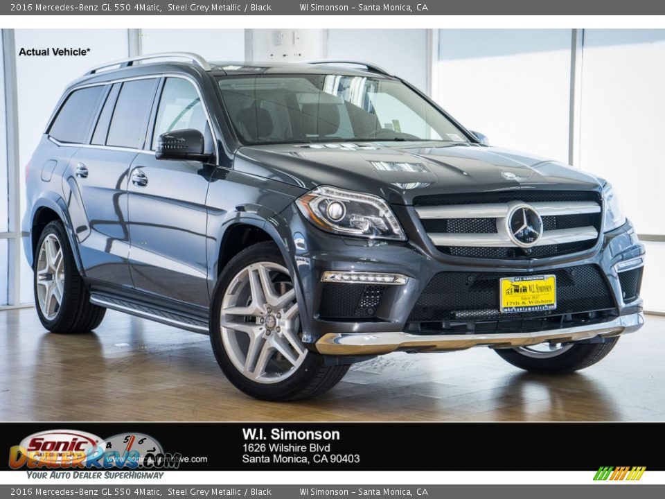 2016 Mercedes-Benz GL 550 4Matic Steel Grey Metallic / Black Photo #1