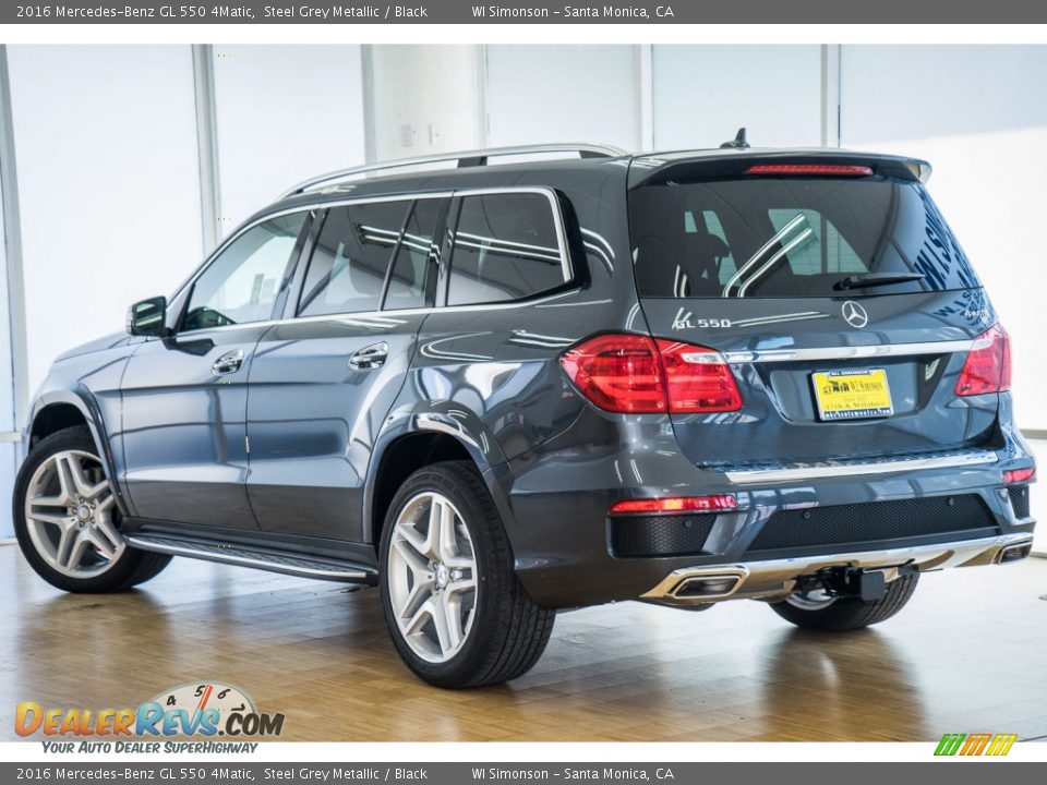 2016 Mercedes-Benz GL 550 4Matic Steel Grey Metallic / Black Photo #3